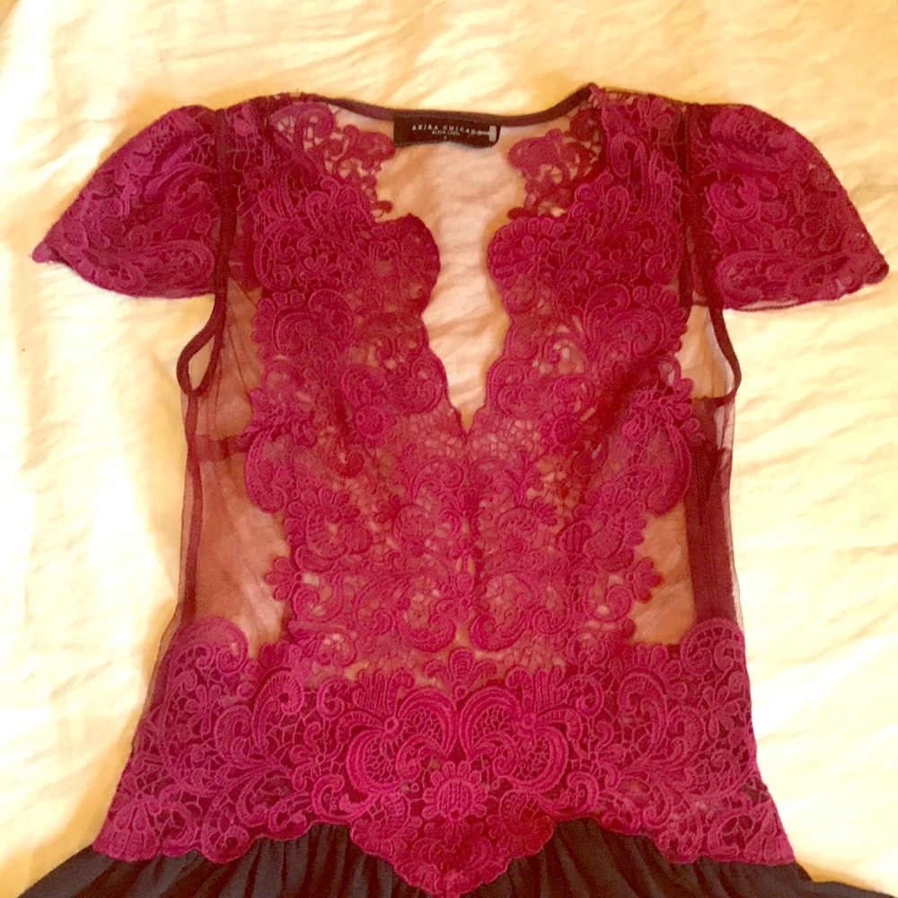 Akira pink &a black dress...